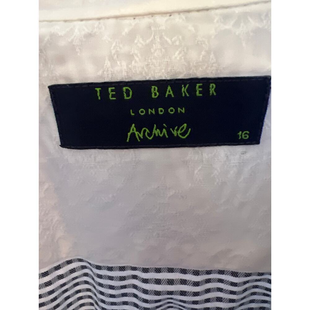 Ted Baker London Archive French
Cuff Stripe Cotton Long Sleeve Black White - Picture 5 of 14